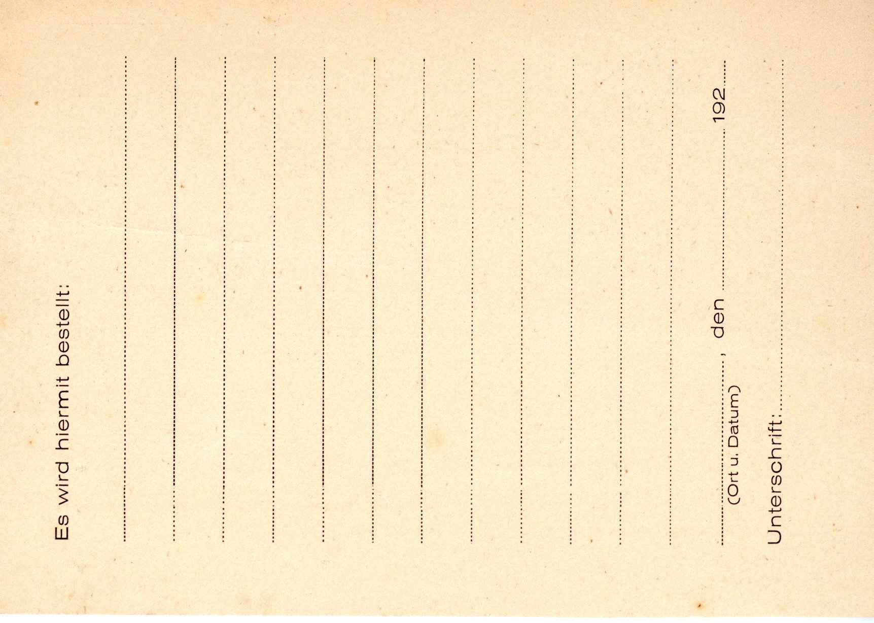 Bestellkarte Fiedler hinten